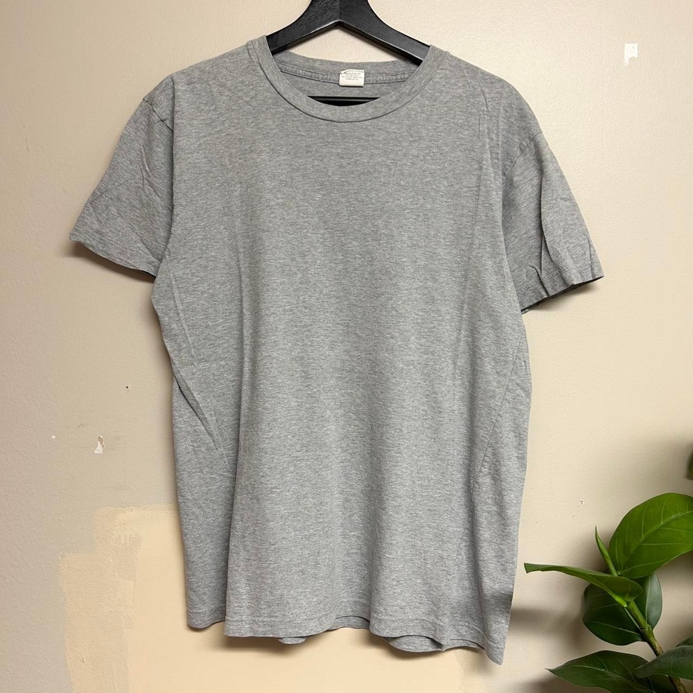 Vintage J. Crew Heather Grey Blank T-Shirt Mens XL Made in Israel 00s Retro